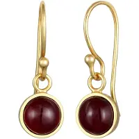 Elli PREMIUM Oorbellen goud / bordeaux