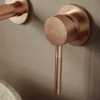 Saniclear Copper Stripes hendel voor inbouw wastafelkraan en staande badkraan (SK21437 en SK22985)