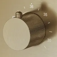 Saniclear Brass Curved temperatuurknop voor inbouw thermostaatkranen (SK24895 en SK79845)
