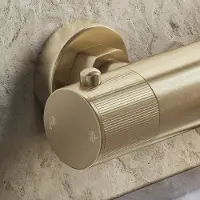Saniclear Brass Stripes omstelknop voor opbouw thermostaatkranen (SK38378, SK24881 en SK24882)