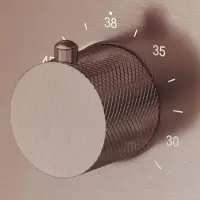 Saniclear Copper Curved temperatuurknop voor inbouw thermostaatkranen (SK21429 en SK79844)