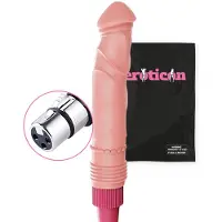 Eroticon - Siliconen Dildo 19.5cm Inbreng - 4cm Dik - Voor Sexmachine - 3XLR aansluiting