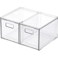 So Clever x Vacane Opbergbak met Dubbele Lade - Transparant - Stapelbaar | BPA-vrij