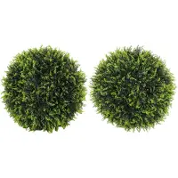 HOMCOM - Kunstplant - Kunststof - 45L x 45B x 45H cm - Groen