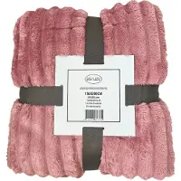 Ceruzo Fleece Deken 150x200 cm – Oud Roze – Plaid - Zacht - Woondeken