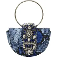 Faina Schoudertas blauw / lichtblauw / donkerblauw / transparant