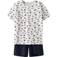 TWO SOON Nachtkledij navy / oranje / wit