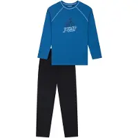 Schiesser Nachtkledij blauw / zwart / wit