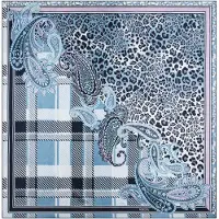 Roeckl Doek 'PATCHWORK LEO' hemelsblauw / rosa / zwart / wit