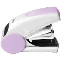TETIS Mini-nietmachine #10, 20 vel, paars-wit, met nietjesverwijderaar