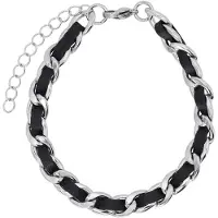 Heidemann Armband 'Vicky' zwart / zilver