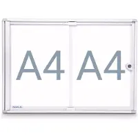 MAUL Extraslim binnenvitrine 2 x A4 aluminium