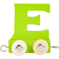 Small Foot - Houten Lettertrein Groen - E - 12 stuks