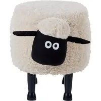 Beliani SHEEP - Poef - Lichtbeige - Polyester