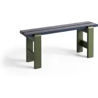HAY Weekday bank Duo 111x23 cm gelakt sparrenhout Steel blue-olive