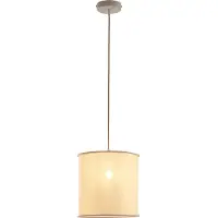 Lux.pro Hanglamp 'Buckley' met stoffen kap, wit