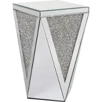 Beliani LUXEY - Bijzettafel - Zilver - Glas