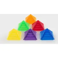 TickiT Transparante Kleur Piramidebouwer - Verpakking van 30