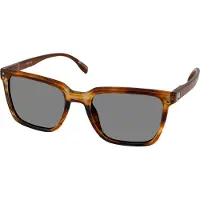 Vista Bonita CUBO XL – Zonneleesbril UV400 – Sterkte +4.00 – Kleur Amber Dawn – Unisex model - Breed montuur – Rechthoekige pasvorm – Flexveren - Inclusief etui en doekje
