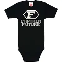 Logoshirt Rompertje/body 'Captain Future' beige / zwart