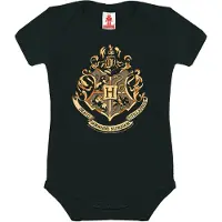 Logoshirt Rompertje/body 'Harry Potter - Hogwarts-Print' zwart