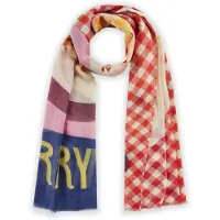 Codello Sjaal pink / rood / pastelrood / offwhite