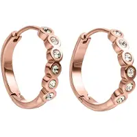 Purelei Oorbellen 'Reef' rose-goud / transparant