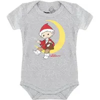 Logoshirt Rompertje/body geel / grijs / vuurrood / wit