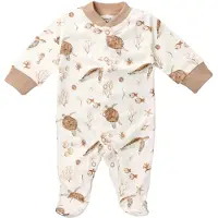 Nini Rompertje/body 'Meerestiere' crème / donkerbeige / bruin