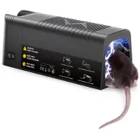 Vulpes goods Verjager - Elektrische Muizenval Pro – Effectieve Muizenval voor Binnen - Draadloos & Oplaadbaar - Veilig, Hygiënisch & Duurzaam – Ook geschikt als Elektrische Rattenval