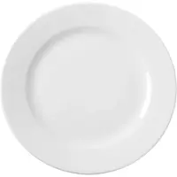 Hendi Plat bord – versterkte randen – slijtvast porselein – wit – ⌀200 mm
