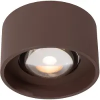 Lucide Plafondspot Lenz Ø 11cm roestbruin IP54