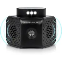 Vulpes goods Verjager - Muizenverjager - Ultrasone Verjager - Ongedierte Verjager Voor Binnen - Rattenverjager - Muizen Bestrijding - 360 graden & 4 modi - Pest Repeller - PRO Zwart