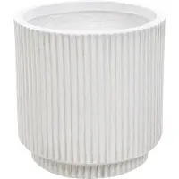 Beliani DARIA - Bloempot - Gebroken wit - 24 cm - Kleivezels