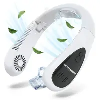 Vulpes goods Tech - Nek Ventilator met Koelelement - Oplaadbaar & Geruisloos - Draagbare Gezichtsventilator - 3 Standen met Extra Koeling - ELITE Versie