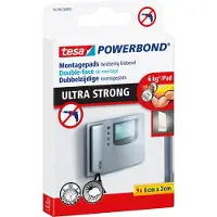 Beiersdorf zelfklevende pads Powerbond Ultra Strong dubbelzijdige installatiepads – verpakking 9 stuks