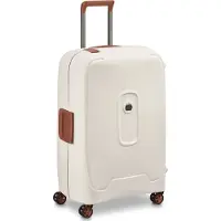 Delsey Moncey 69 cm Harde Reiskoffer – 73 Liter – 3-Puntssluiting – TSA Slot – Waterbestendig – 4 Dubbele Wielen – Angora - Creme