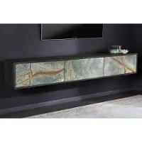 Invicta Massief houten TV-lowboard MOUNTAIN SOUL 160cm hangend echt natuursteen acacia - 43482