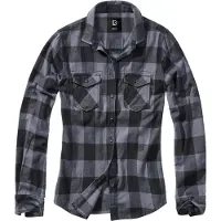 Brandit Blouse 'Amy' duifblauw / antraciet