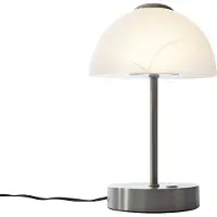 QAZQA Design tafellamp staal met opaalglas incl. LED dimbaar - Joya