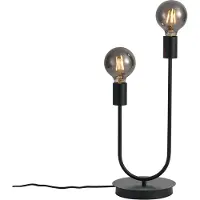 QAZQA Art Deco Tafellamp Zwart 2-Lichts - Tuning