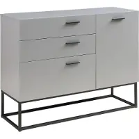 En.casa Sideboard Lavangen commode 75x100x35 cm lichtgrijs en zwart []