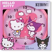 Kids Euroswan Hello Kitty Wandklok 25cm HK50199 - Leuk voor Kinderkamers