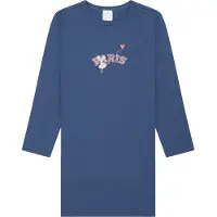Schiesser Nachthemd beige / donkerblauw / lichtoranje / rosa