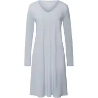 Hanro Nachthemd ' Cotton Silk ' lichtblauw