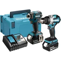 Makita DLX2527TJ 18V Li-ion Accu Boor-/schroefmachine (DDF489) & Slagschroevendraaier(DTD173) Combiset (2x 5.0Ah Accu) In Mbox