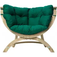 Amazonas Lounge Fauteuil Siena Uno Groene Kussens - Vurenhout
