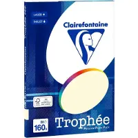 Clairefontaine Crème A4 Gekleurd papier 160 grams (50 vel)