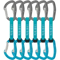 Petzl - Klimsetjes - Pack 6 Djinn Axess Turquoise voor Unisex - Maat 11 cm - Blauw