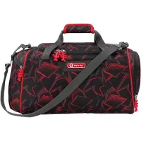 Step by step Weekendtas donkergrijs / rood / zwart